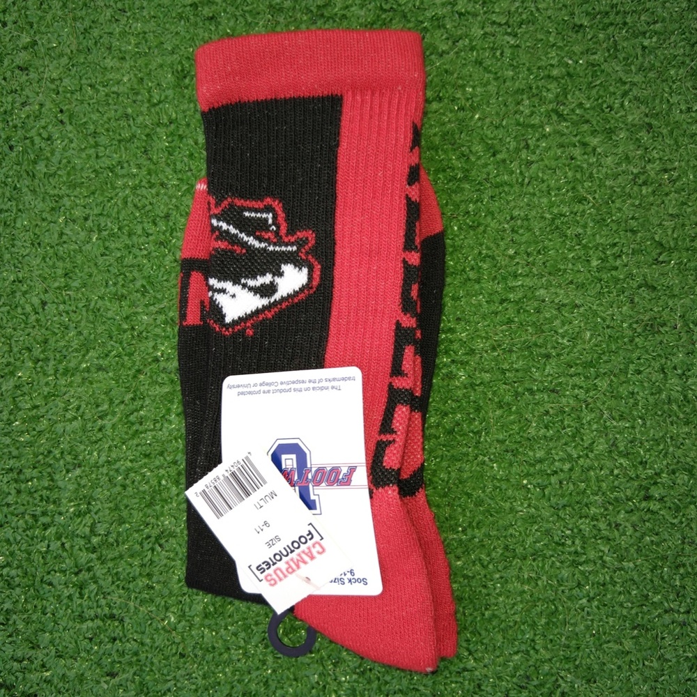 UNLV Runnin' Rebels Logo Loud & Proud Adult Size 9-11 Campus Footnotes Socks NIP